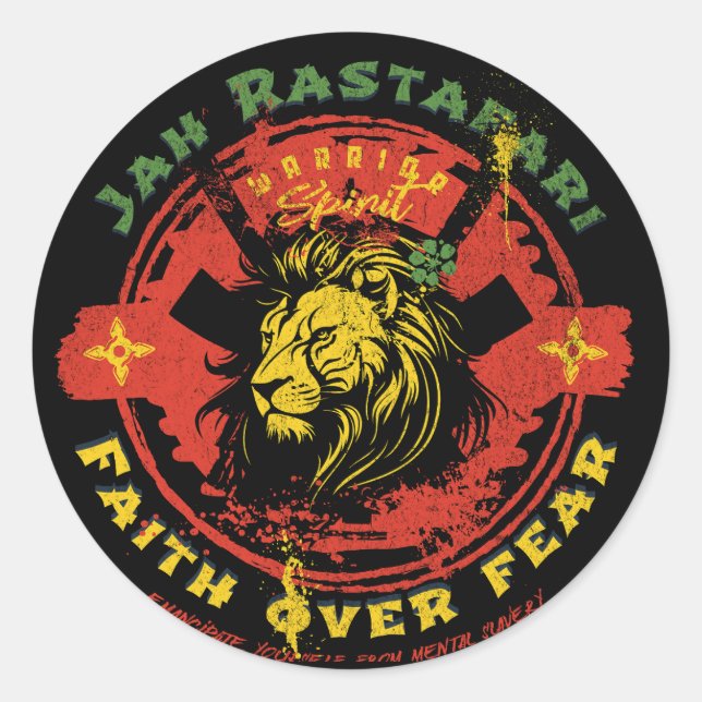 Jah Rastafari Sticker (Vorderseite)