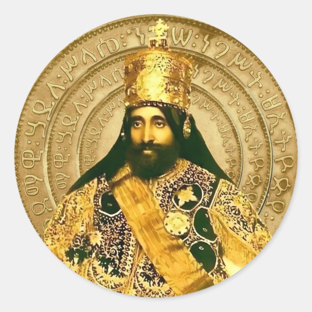 Jah Rastafari Sticker Selassie I Rasta Reggae (Vorderseite)