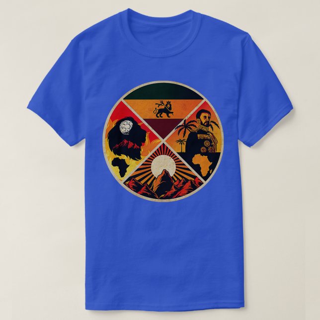 Jah Rastafari Zion Land T-Shirt (Design vorne)