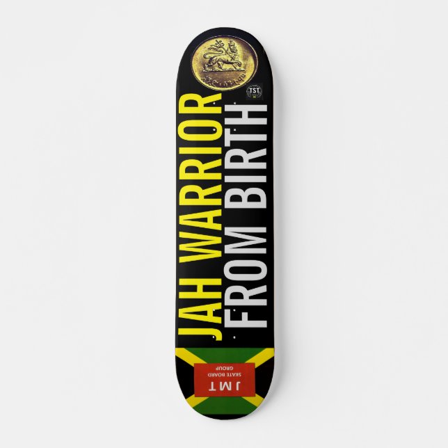 JAH WARRIOR VOM GEBURTSJMT Skateboard, 7¾" Deck Skateboard (Vorne)