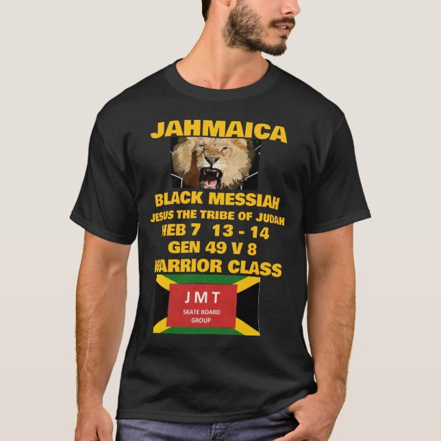 JAHMAICA OFFZIELLER Dunkler T - Shirt (Vorderseite)