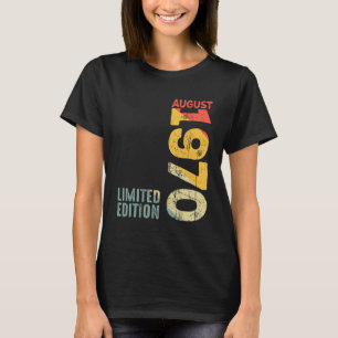 Jahr 1970 August 1970 Retro 1970 Vintag 1970 seit T-Shirt