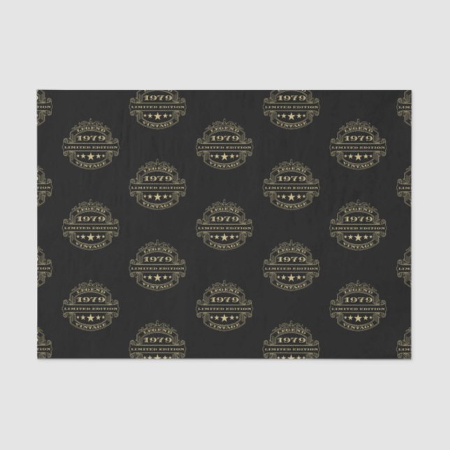 Jahr 1979 Geburtstag Seidenpapier (Vorderseite)