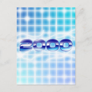 Jahr 2000 Grafik Postkarte