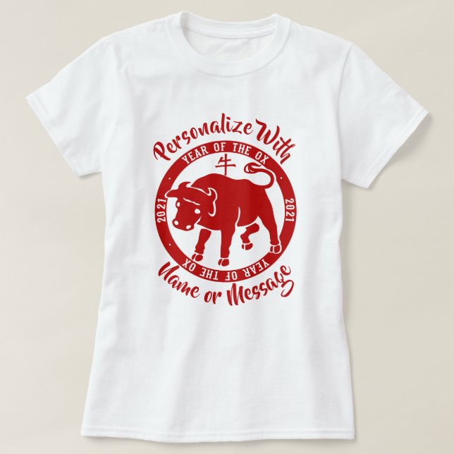 Jahr 2021 des OX T-Shirt (Design vorne)