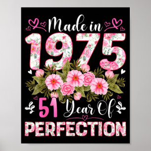 Jahr 51 Alt 1975 Floral 51. Poster
