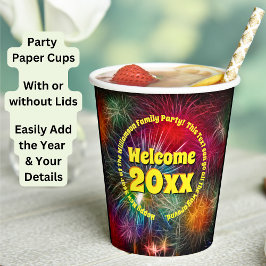 Jahr bearbeiten Text hinzufügen Name Neues Jahr 20 Pappbecher