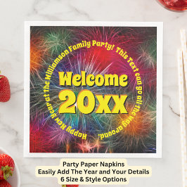 Jahr bearbeiten Text hinzufügen Name Neues Jahr 20 Serviette
