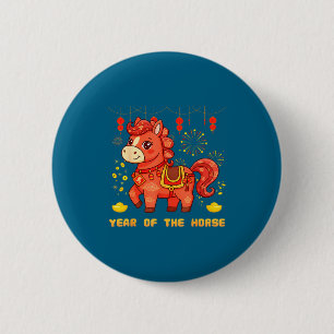 Jahr Chinesisches Pferd Kleinkind Button