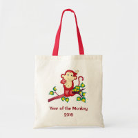 Jahr der Affe-Rot-Taschen-Tasche 2016