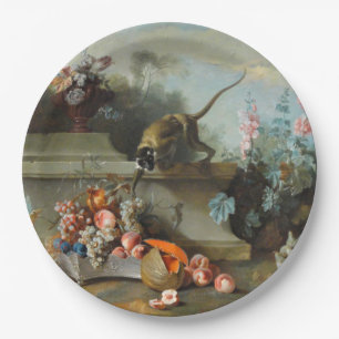 Jahr der Blume des Affen Pappteller