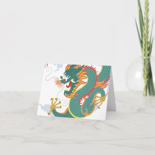Jahr der chinesischen Neujahrskarte des Drachen 20 Dankeskarte (Vorderseite)