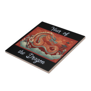 Jahr der Drachen-Keramik Fliese