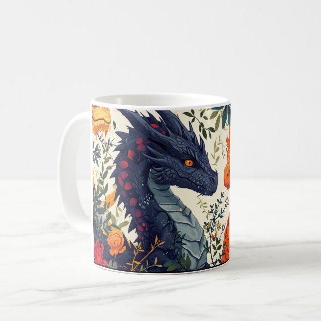 Jahr der Drachencoffe-Tasse mit Drachen Kaffeetasse (Vorderseite Links)