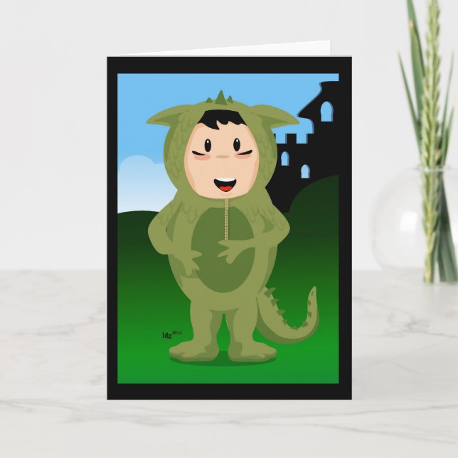 Jahr der Drachenkarte Feiertagskarte (Vorderseite)