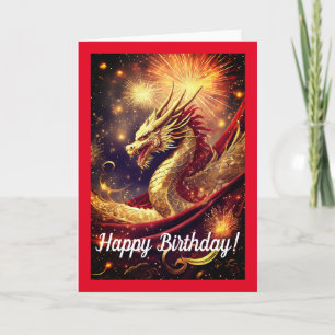 Jahr der Geburtskarte des Drachen Karte