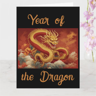 Jahr der Grußkarte des Drachen Karte