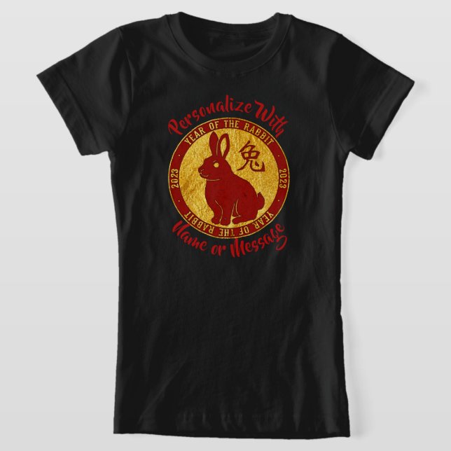 Jahr der Kaninchengolden T-Shirt (Ablage )