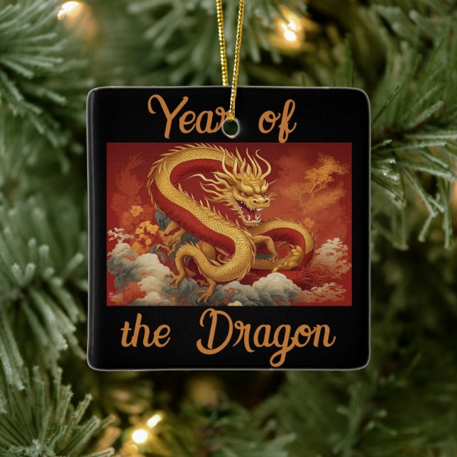 Jahr der Keramik Dragon Keramikornament (Baum)