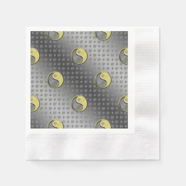 Jahr der Metallkaninchen Serviette (Vorderseite)