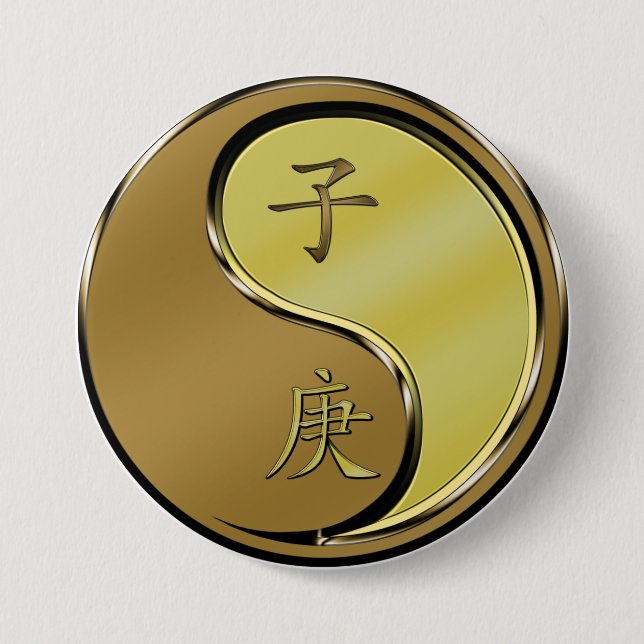 Jahr der Metallratte Button (Vorderseite)