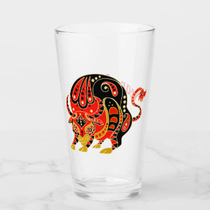 Jahr der Ox Glas