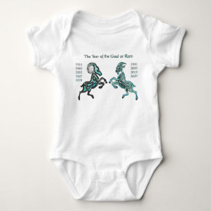 Jahr der Ram/Ziege Baby Strampler