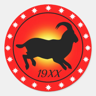 Jahr der Ram / Ziege / Schafe Runder Aufkleber