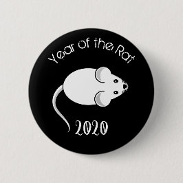 Jahr der Ratte 2020 Maus mit Text Button