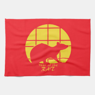Jahr der Ratte Geschirrtuch