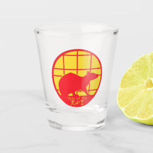 Jahr der Ratte Schnapsglas