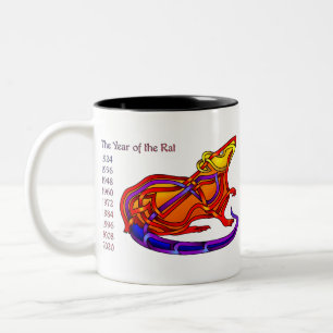 Jahr der Ratte Zweifarbige Tasse