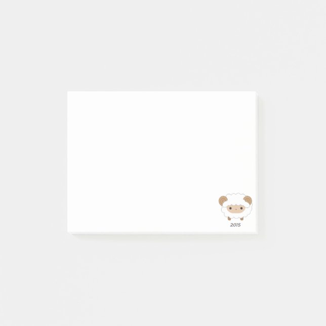 Jahr der Schafe - 2015 Post-it Klebezettel (Vorderseite)