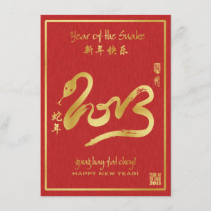 Jahr der Schlange 2013 lädt ein Einladung