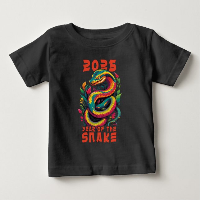 Jahr der Schlange 2025 Baby T-shirt (Vorderseite)