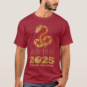Jahr der Schlange 2025 Lunar Neujahr Chinesisch T-Shirt