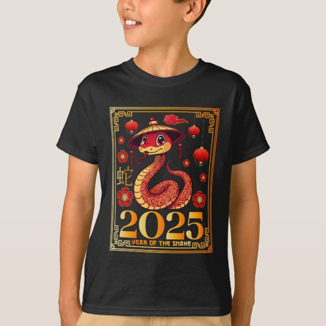 Jahr der Schlange 2025 - Mondjahr 2025 T-Shirt (Vorderseite)