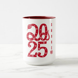 Jahr der Schlange 2025 T - Shirt Tasse