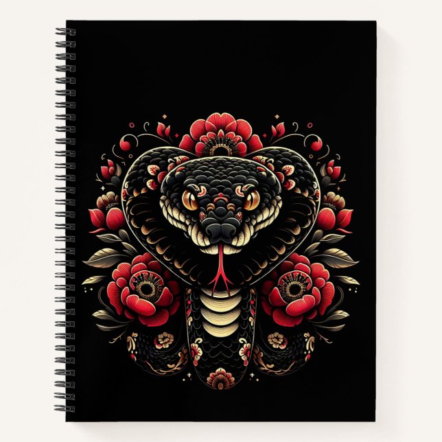 Jahr der Schlange 2025: Weisheit, Wandel Notizbuch (Vorderseite)