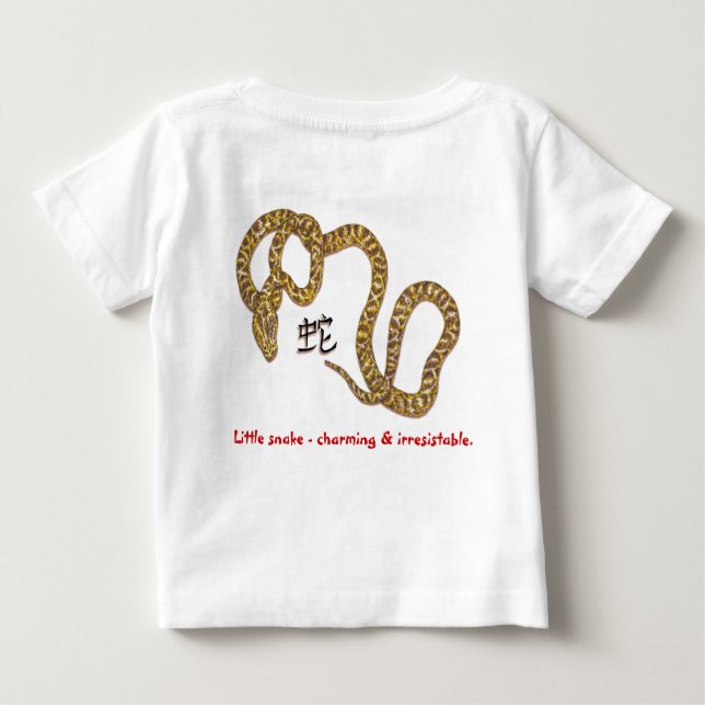 Jahr der Schlange Baby T-shirt (Rückseite)