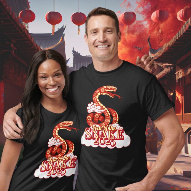Jahr der Schlange Chinesisches Neujahr 2025 T-Shirt (Von Creator hochgeladen)