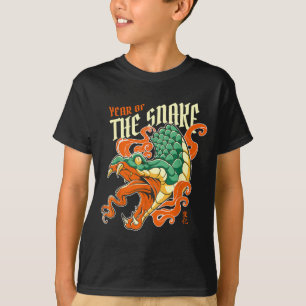 Jahr der Schlange chinesisches Sternzeichen Kanji T-Shirt