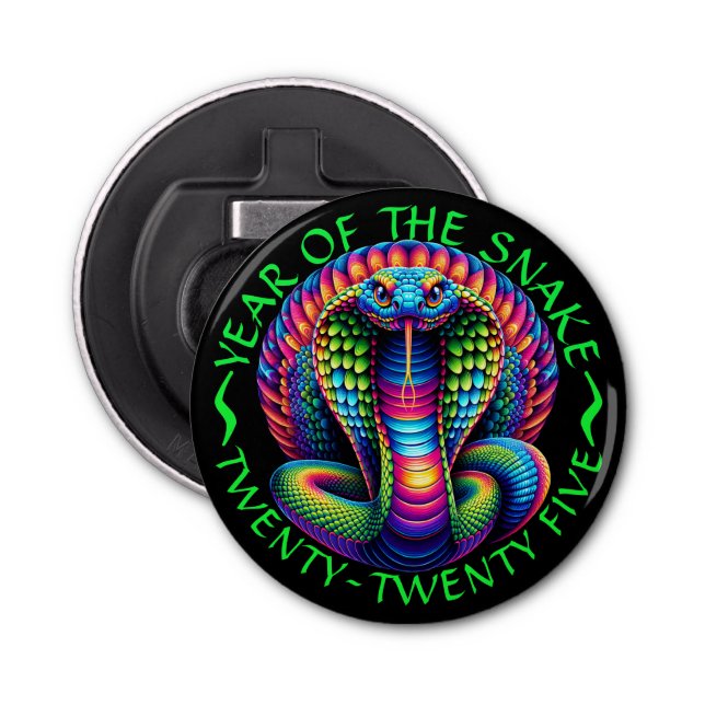 Jahr der Schlange Flaschenöffner (Vorderseite)