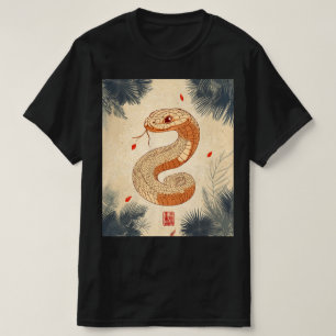 Jahr der Schlange Majestic Cobra Doppeltes Glück T-Shirt