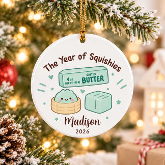 Jahr der Squishies Kinder Weihnachten Keramik Ornament