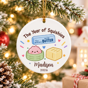 Jahr der Squishies Kinder Weihnachten Keramik Ornament