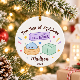 Jahr der Squishies Kinder Weihnachten Keramik Ornament