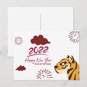 Jahr der Tiger-Postkarte 2022 Postkarte