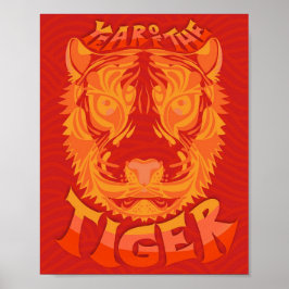Jahr der Tiger-Print Poster