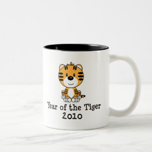 Jahr der Tiger-Tasse Zweifarbige Tasse